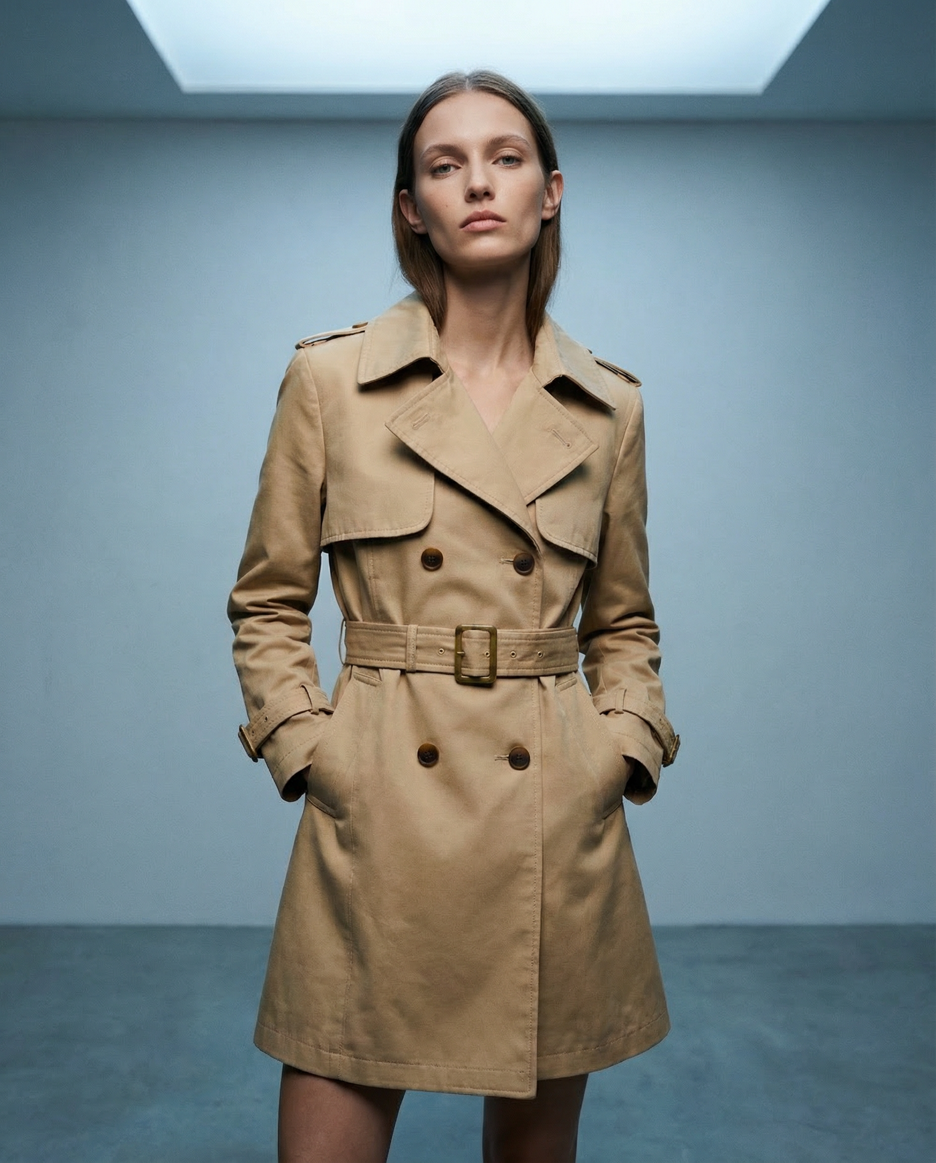 Abrigo Gabardina Aurelia corta