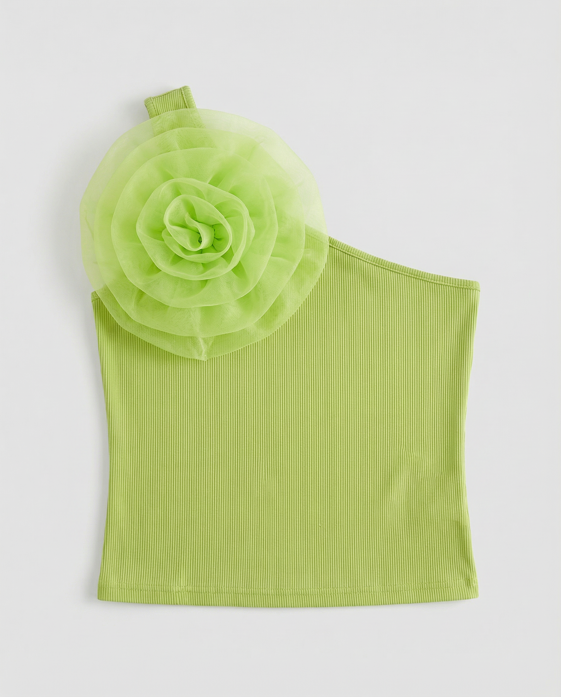 Top asimétrico Flor etérea