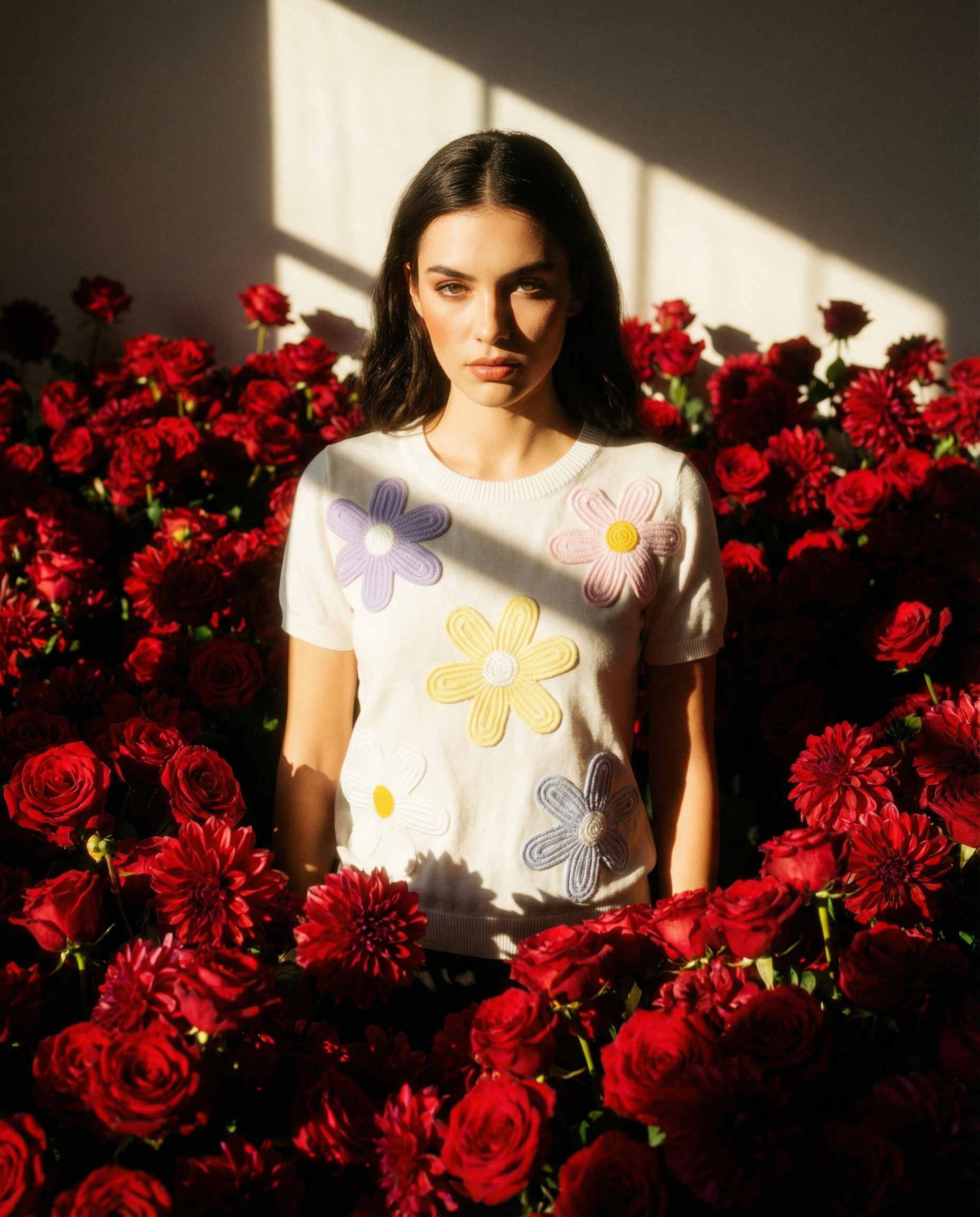 3D立体花卉T恤“极简优雅”