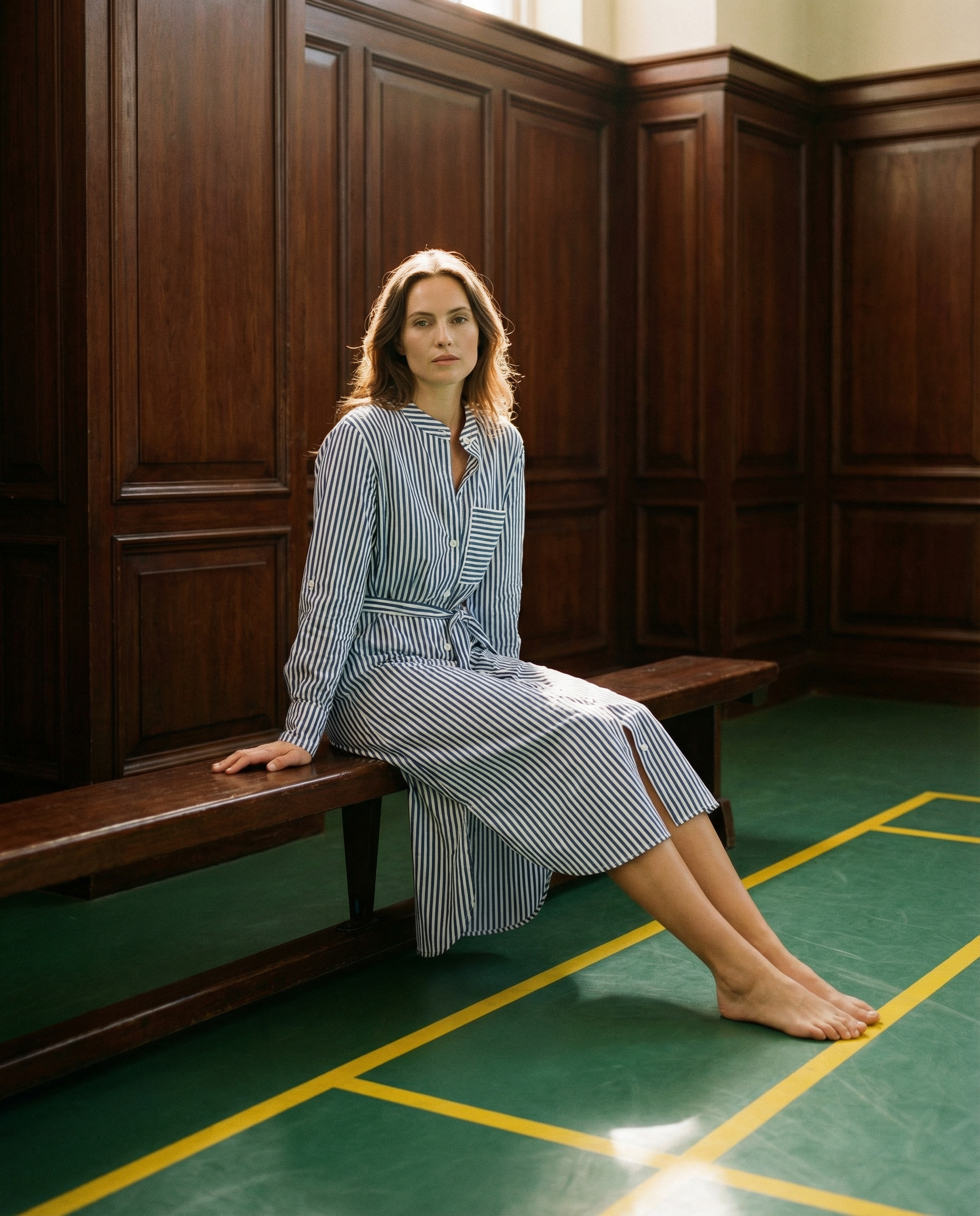 Vestido Camisero Midi Rayas Soft Belt