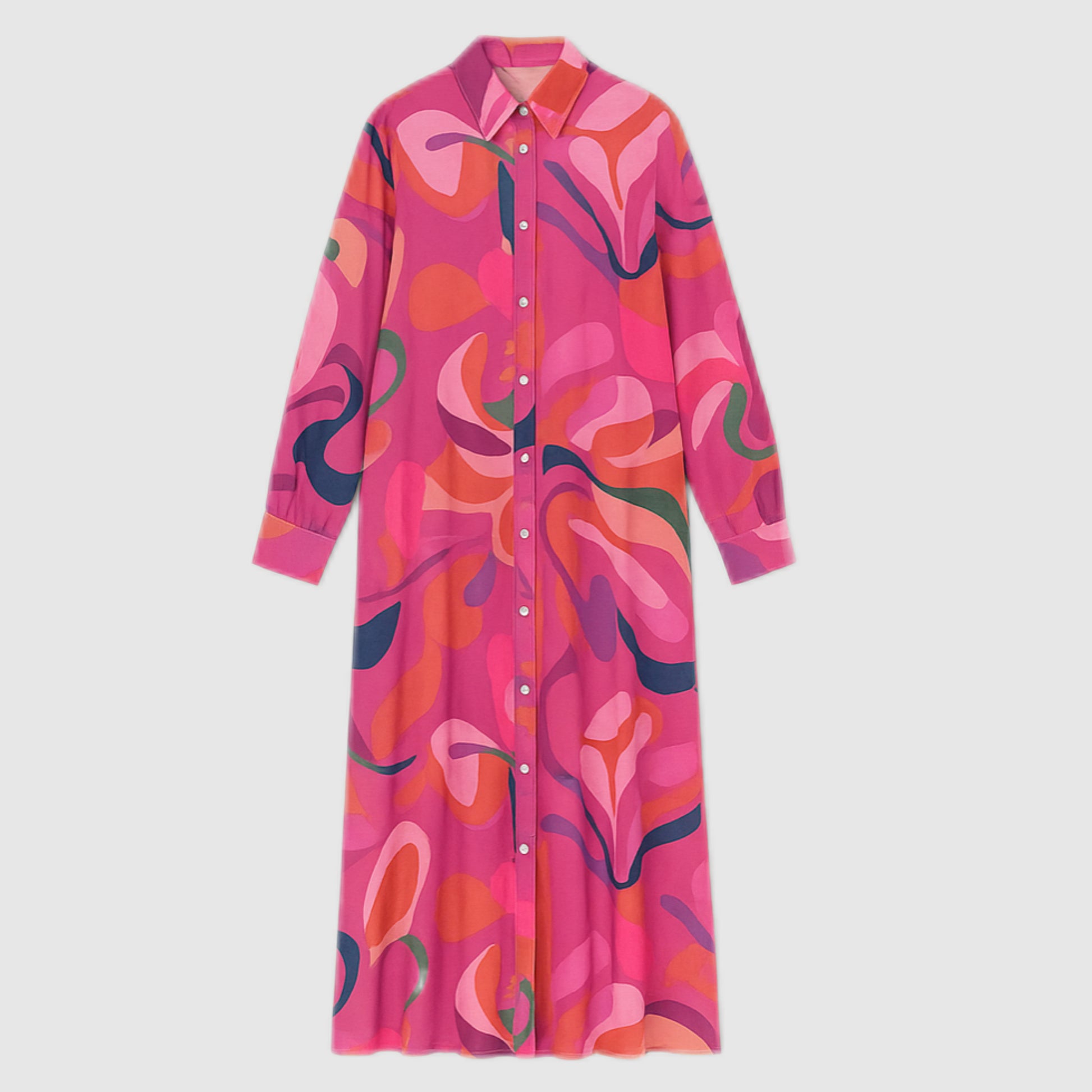 Vestido Camisero Arte Abstracto