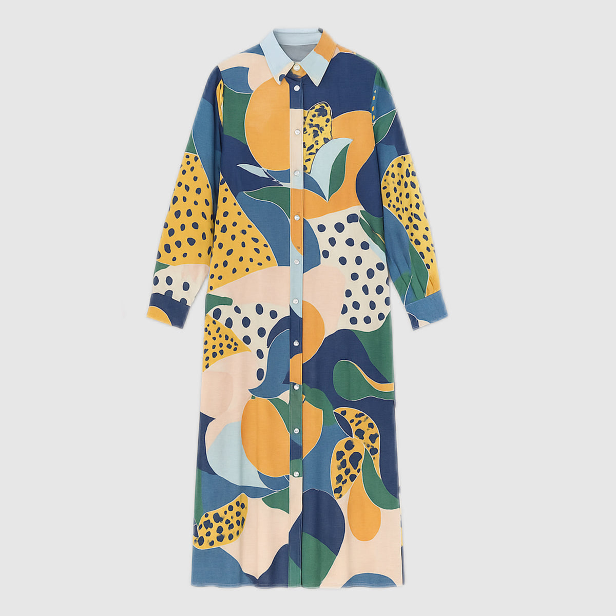 Vestido Camisero Arte Abstracto