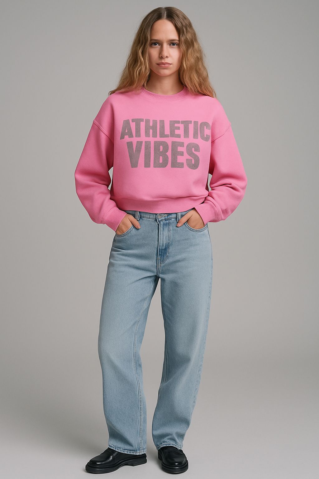 Sudadera "Athletic Vibes" con Estampado de Letras