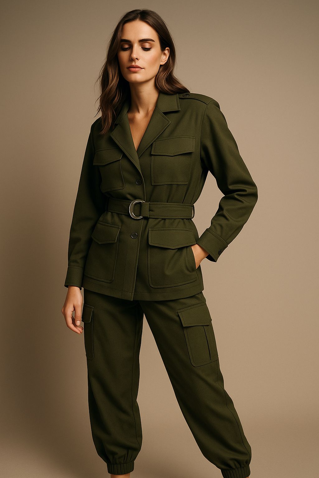 Conjunto Militar con Cinturón