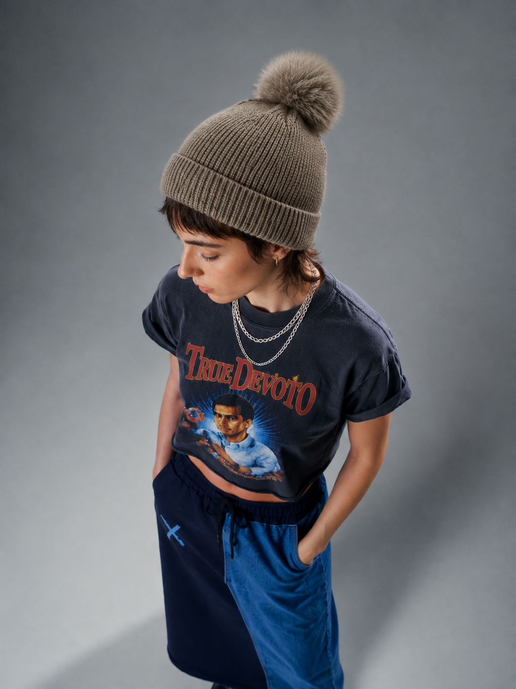 Gorro de Punto con Pompón