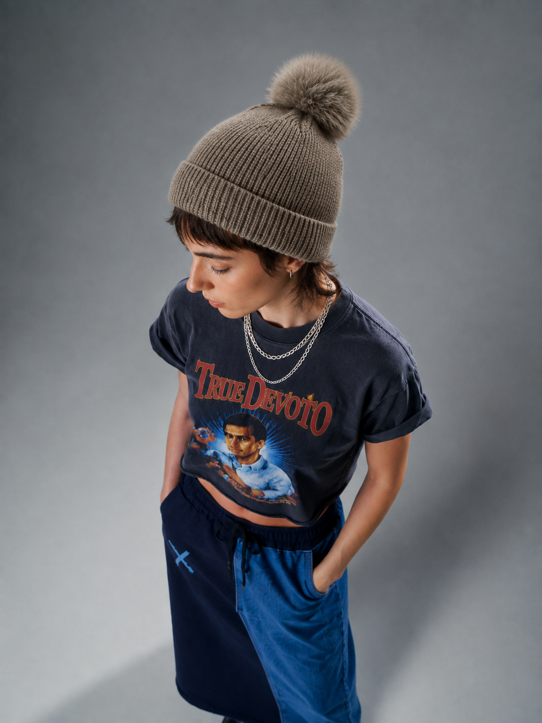 Gorro de Punto con Pompón