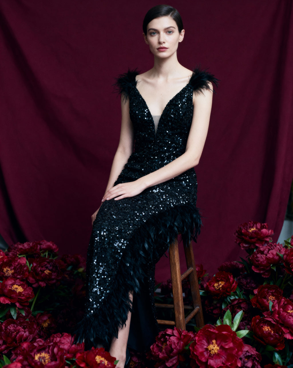 Vestido Nocturno “Pluma de Estrella”