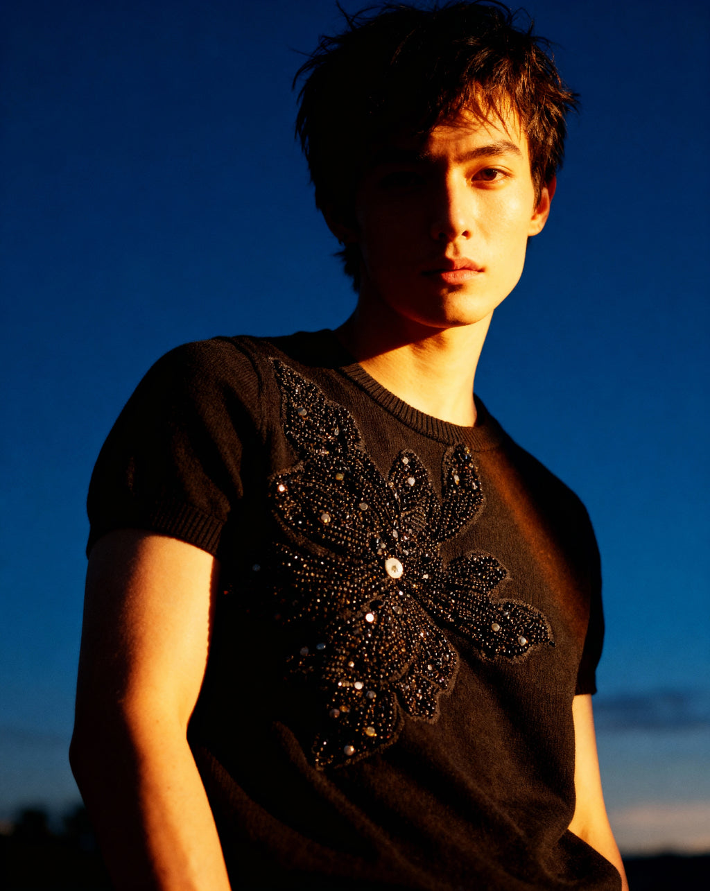 T-Shirt Punto Aplicación Floral